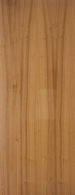 Vertical Sapele panel with a natural finish
