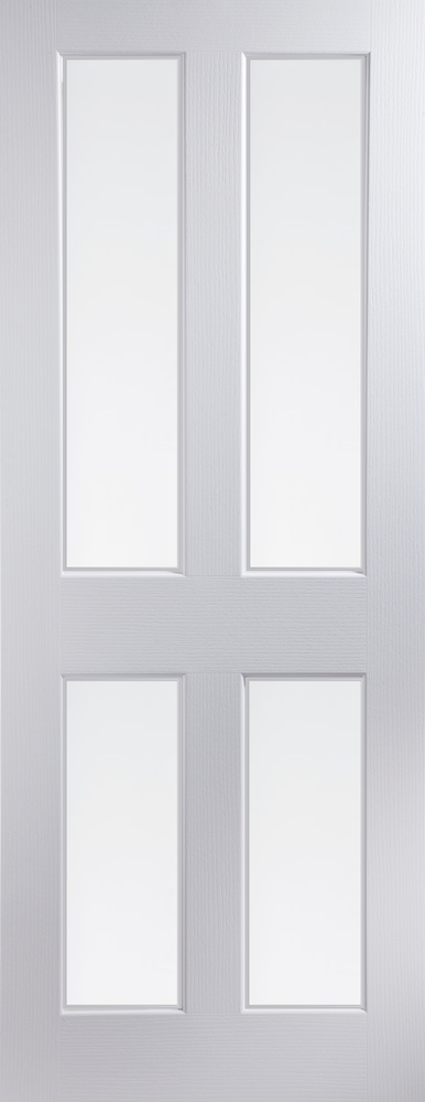 4 Panel Glazed Door FD30 Grained (4-IND-Panels)