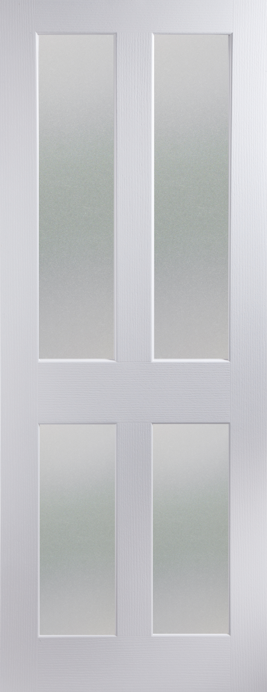 4 Panel Glazed Door FD30 Grained (4-IND-Panels)