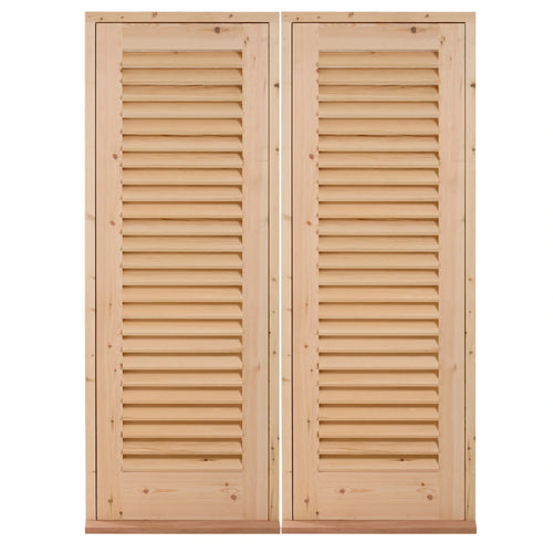 Louvre Pair Doors Front on a white background