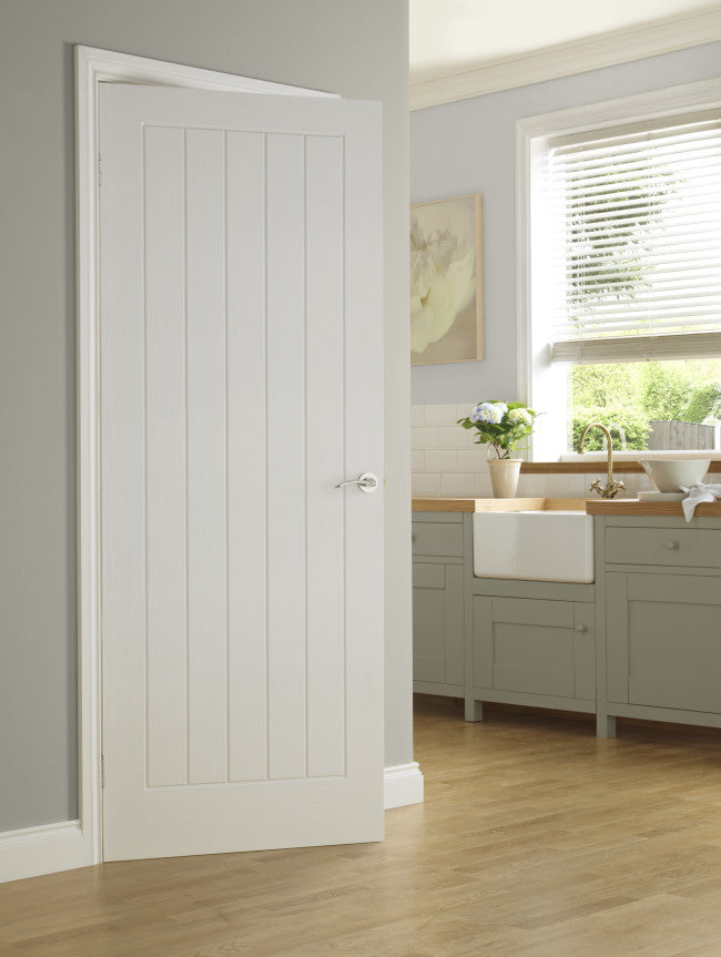 5 Panel Vertical Door FD30 Grained Newark