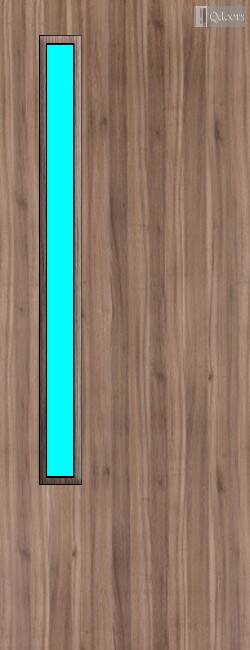 Walnut Veneer - 20G - Glazed Fire Door FD30