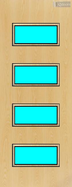 Ash Veneer - 50G - Glazed Fire Door FD30