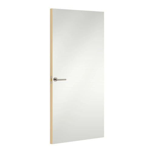 Alpine White Egger laminate door, angled view showing edge lippings