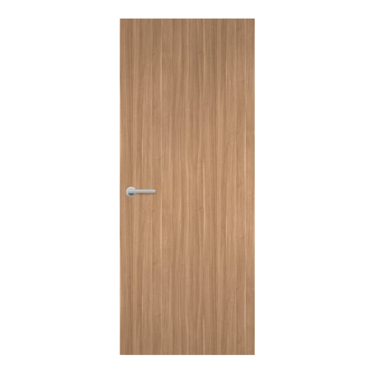 Parona Walnut Egger laminate door with soft red and light brown tones, front view