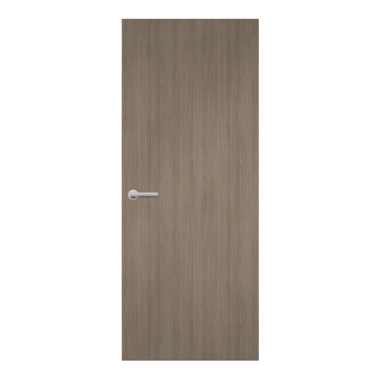 Grey Vicenza Oak Egger laminate door in warm grey palette, front view