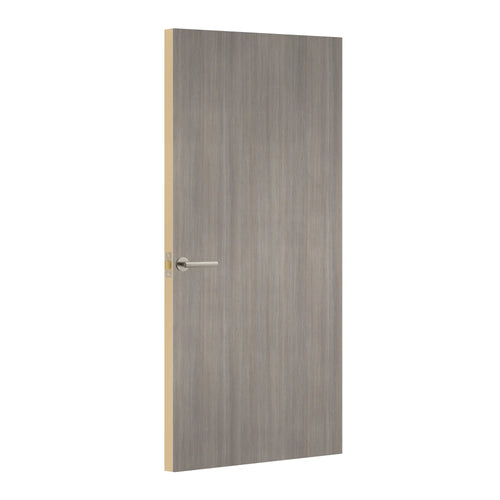 Medium Grey Fineline Egger laminate door, angled view showing edge lippings