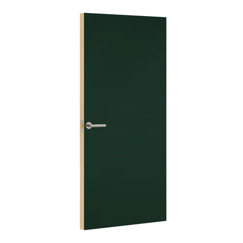 Fir Green Egger laminate door, angled view showing edge lippings