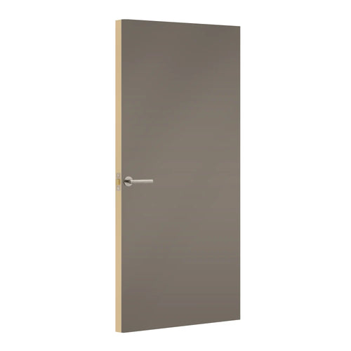 Cubanit Grey Egger laminate door, angled view showing edge lippings