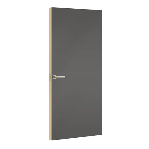 Onyx Grey Egger laminate door, angled view showing edge lippings