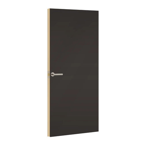 Graphite Grey Egger laminate door, angled view showing edge lippings
