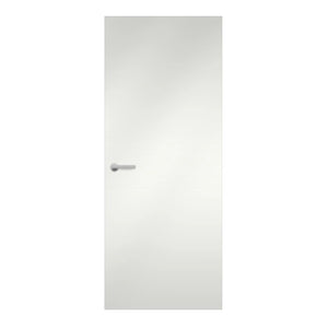 Alpine White Egger laminate door in neutral white color, front view