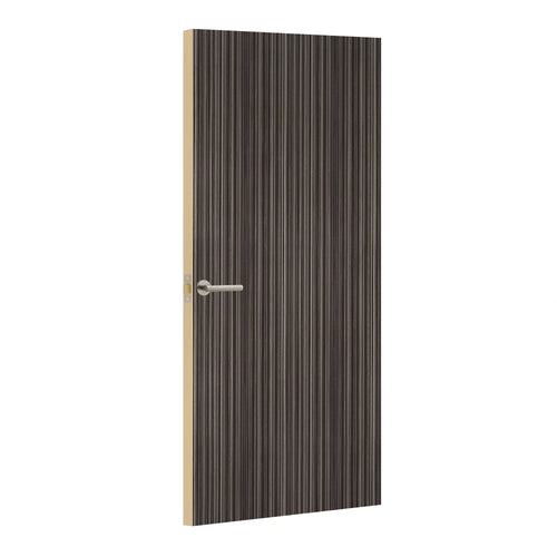 Ebony Ribbonwood Formica laminate door, angled view with light edge lippings