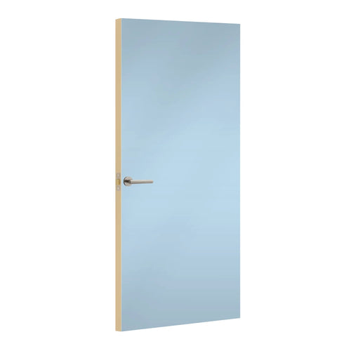 Iris Formica laminate door, angled view with light edge lippings