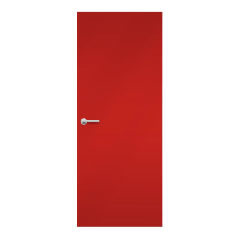 Carnaval Formica laminate door in bold, vibrant color, front view