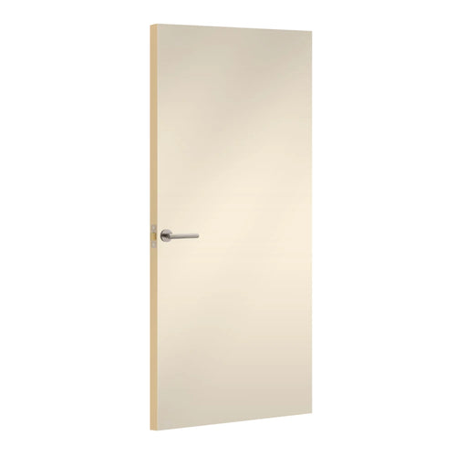Irish Cream Formica laminate door, angled view with light edge lippings