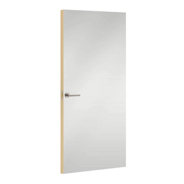 Baikal Formica laminate door, angled view with light edge lippings