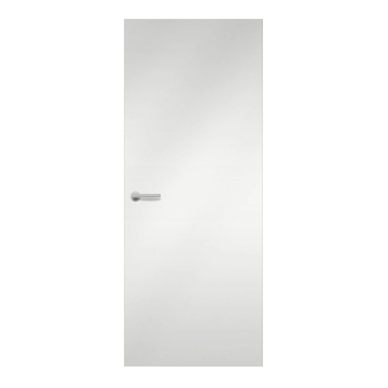 Polar White Formica laminate door in crisp, pure-white tone, front view