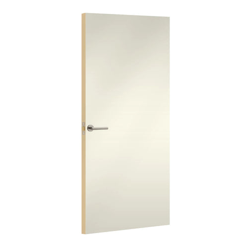 Sno White Formica laminate door, angled view with light edge lippings