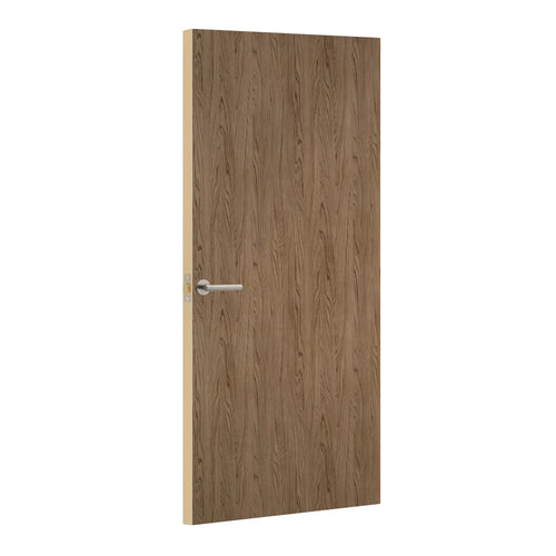 Vintage Wood Formica laminate door, angled view with light edge lippings