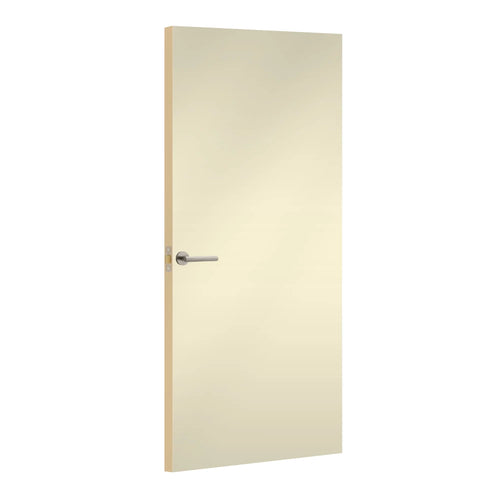 Pale Gold Formica laminate door, angled view with light edge lippings