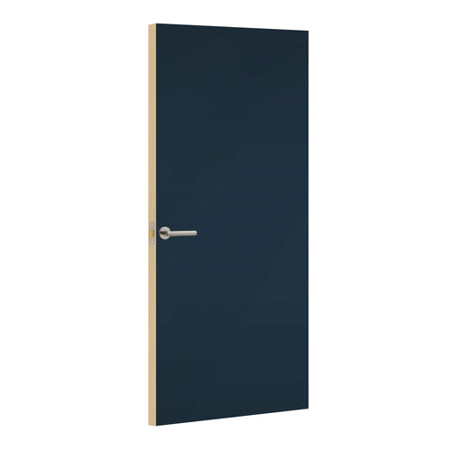 Night Sea Formica laminate door, angled view with light edge lippings