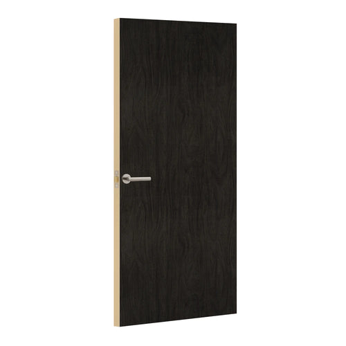 Black Birchply Formica laminate door, angled view with light edge lippings