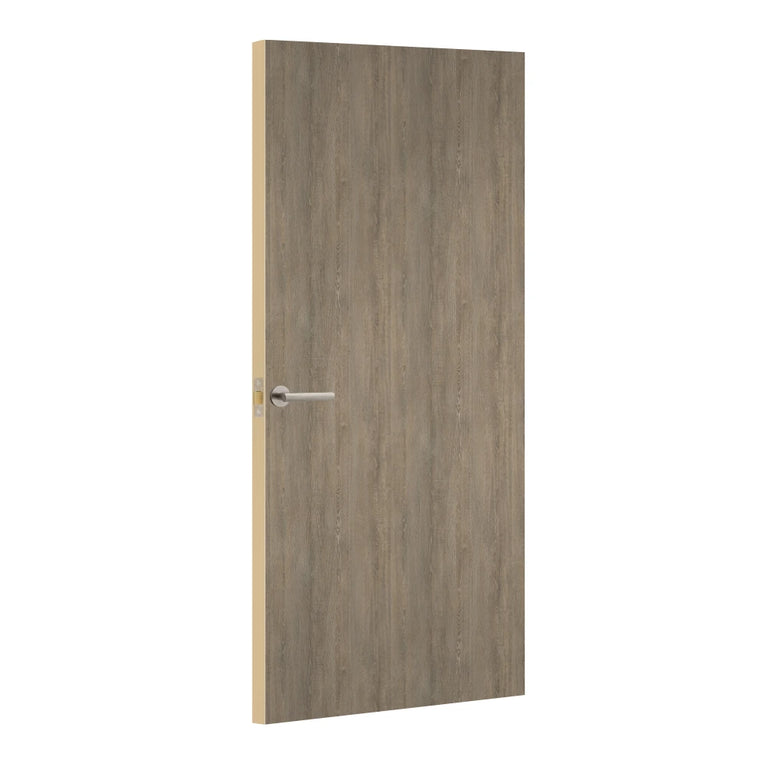 Nevada Oak Formica laminate door, angled view with light edge lippings