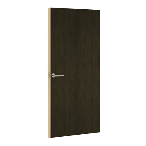 Tula Oak Formica laminate door, angled view with light edge lippings