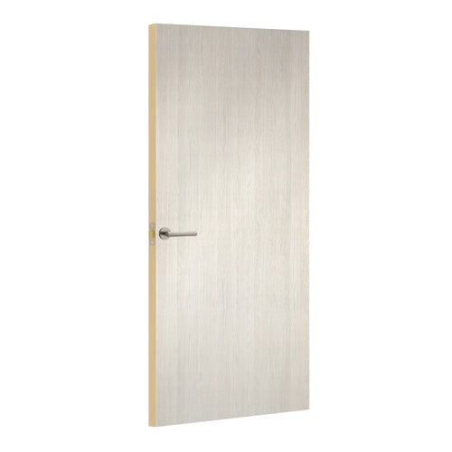 White Ash Formica laminate door, angled view with light edge lippings