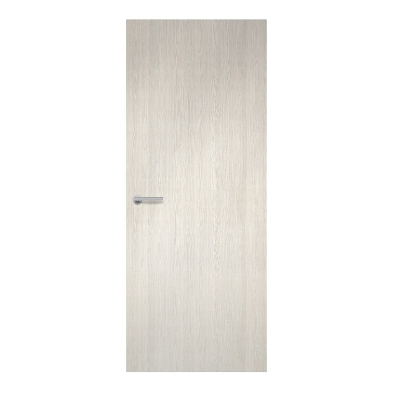 White Ash Formica laminate door in pale woodgrain tone, front view