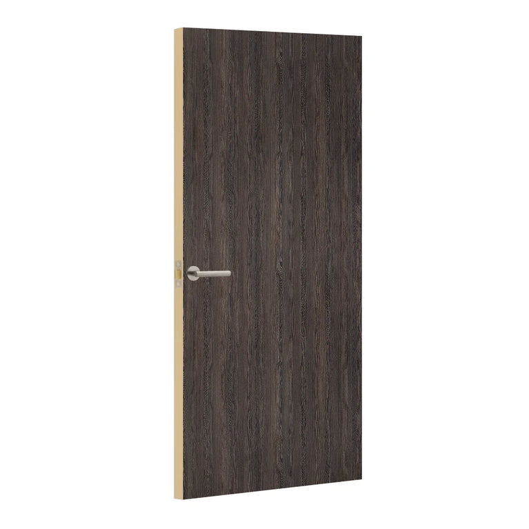 Classic Wenge Formica laminate door, angled view with light edge lippings