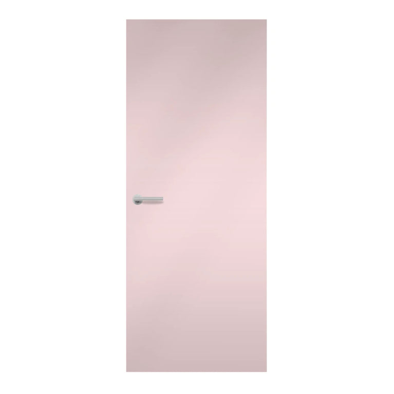 Just Rose Formica laminate door in soft rose-toned finish, front view