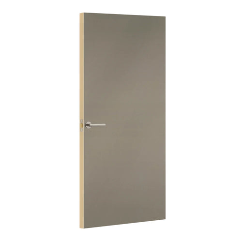 Vintage Brush Formica laminate door, angled view with light edge lippings
