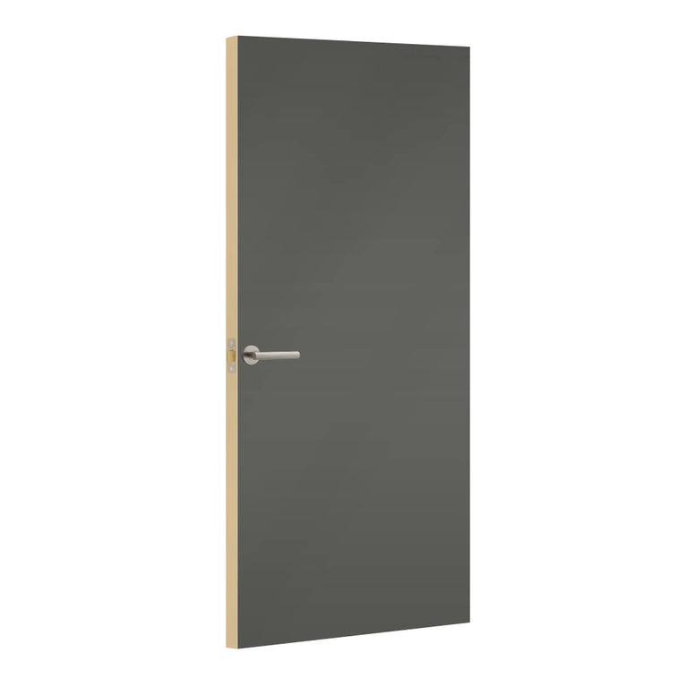 Citadel Formica laminate door, angled view with light edge lippings