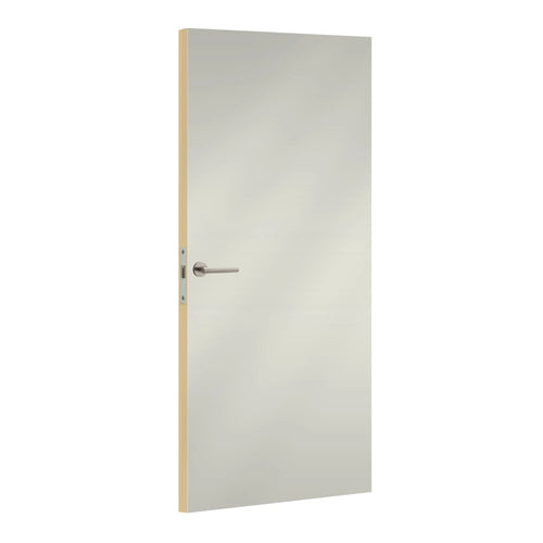 Blanco Especial laminate door in neutral white tone, angled view