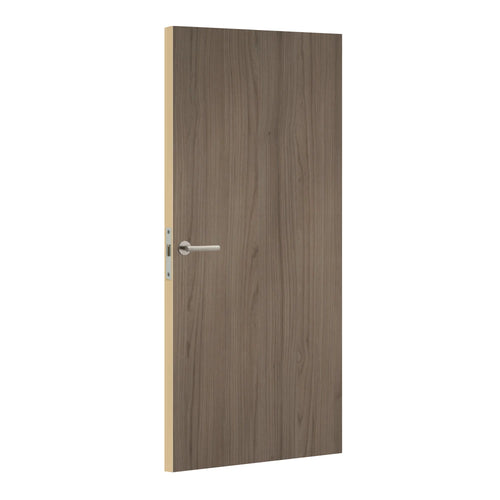 Orme d'Autrefois laminate door with an elm-inspired finish, angled view