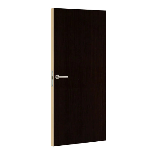 Chene de Fil Brun laminate door in linear brown oak effect, angled view
