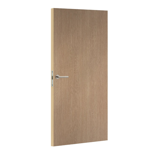 Chene de Fil Naturel laminate door in natural oak grain, angled view