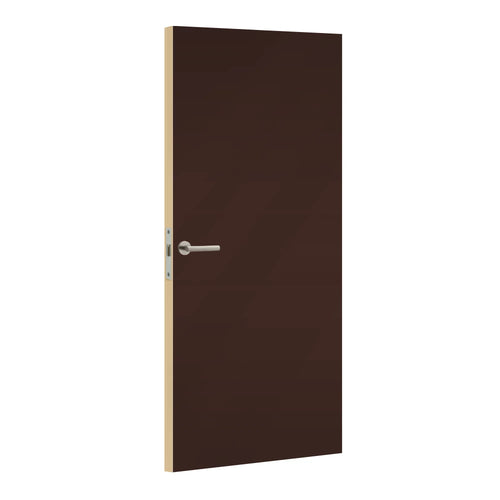 Chocolat laminate door in deep brown tone, angled view