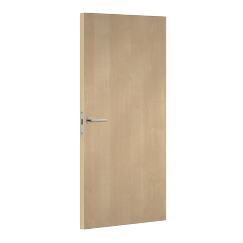 Erable Nordique laminate door in natural maple-inspired tone, angled view
