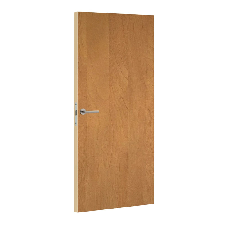 Pommier de Honfleur laminate door in natural applewood effect, angled view