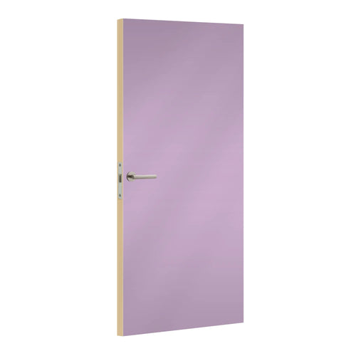 Orchidee laminate door in delicate pink tone, angled view