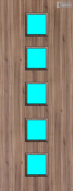 Walnut Veneer - 10G - Glazed Door (FD30)