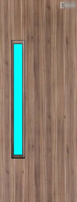 Walnut Veneer - 18G - Glazed Door (FD30)