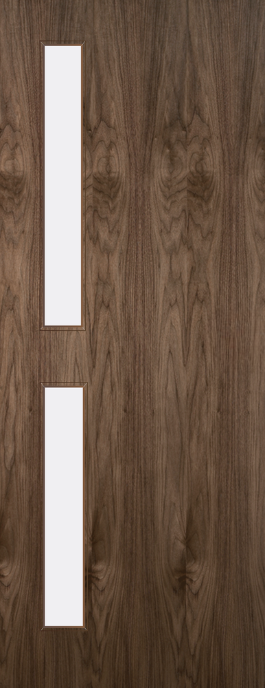 Walnut Veneer - 16G - Glazed Door (FD30)