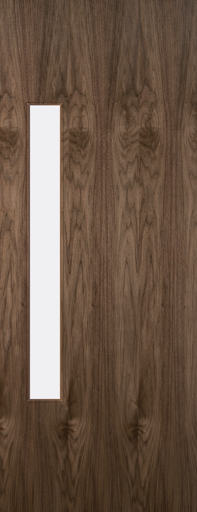 Walnut Veneer - 18G - Glazed Door (FD30)