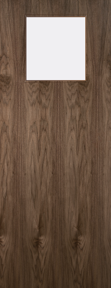 Walnut Veneer - 1G - Glazed Door (FD30)