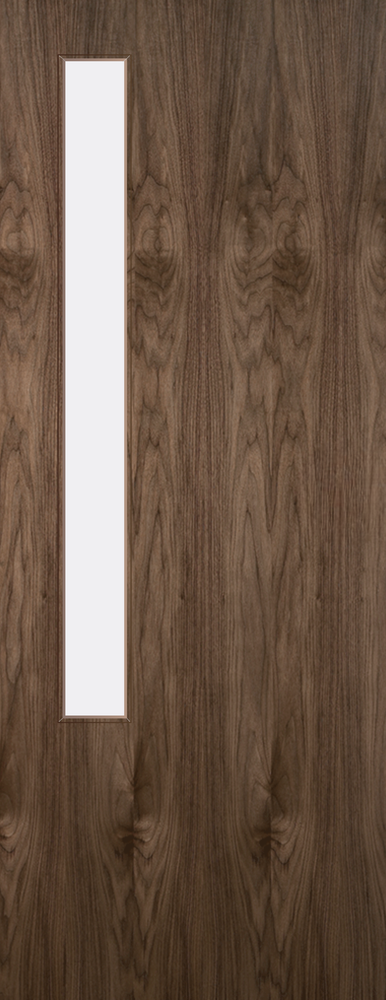 Walnut Veneer - 20G - Glazed Door (FD30)