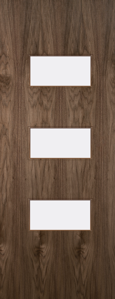 Walnut Veneer - 24G - Glazed Door (FD30)